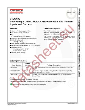 74VCX00MTCX datasheet  